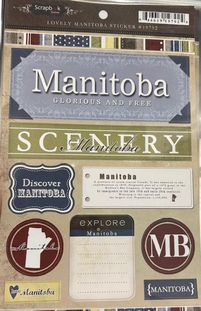 Scrapbook Customs, Lovely Manitoba Sticker