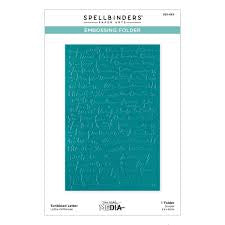Spellbinders 3D Embossing Folder; Scribbled Letter