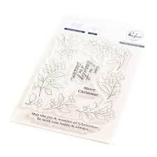 Pinkfresh Winter Berrries Frame Stamp