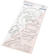 Pinkfresh Circle Florals Stamp + Die SET