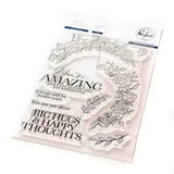 Pinkfresh Circle Florals Stamp + Die SET