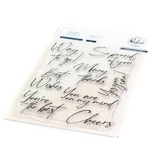 Pinkfresh Scripted Sentiments Hot Foil Plate