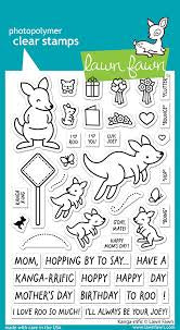 Lawn Fawn Kanga-rrific stamp + die SET