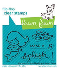 Lawn Fawn Mermaid for You Flip-Flop Stamp