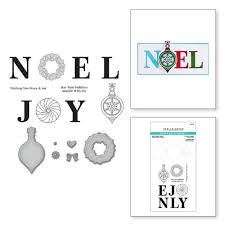 Spellbinders; Big Holiday Words; Stamps & Dies