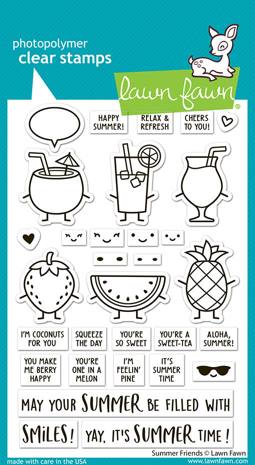 Lawn Fawn Summer Friends Stamp & Dies SET