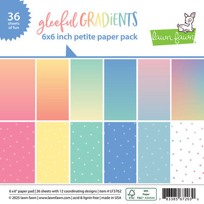 Lawn Fawn Gleeful Gradients 12 x 12 paper pack