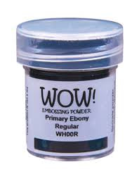 Wow! Embossing Powder, Primary Ebony Regular