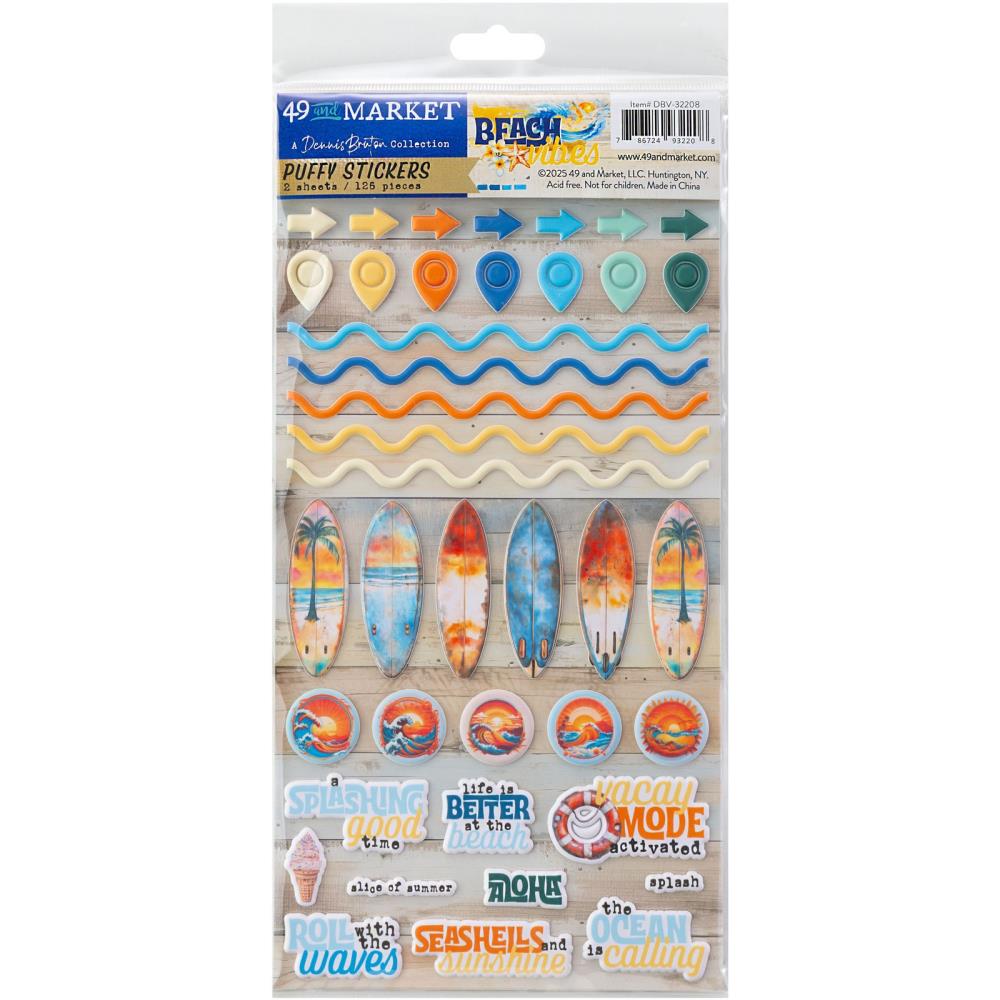 49th and Market, Beach Vibe, Puffy Stickers
