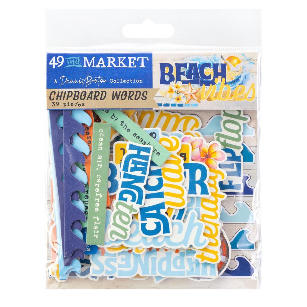 49th and Market, Beach Vibes Chipboard Words