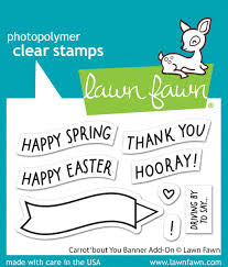 Lawn Fawn, Clear Stamp, Carrot ‘bout you Banner Add-on
