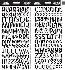 Doodlebug, Abigail Alphabet Stickers-Beetle Black