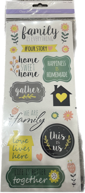 Forever In time, Clear stickers-Family is Everything
