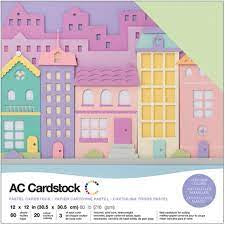 American Crafts, 12x12 Cardstock Pastel (60)