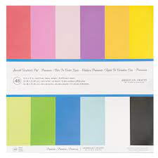 American Crafts, Smooth 12x12 Cardstock (48)