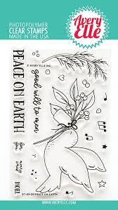 Avery Elle, Peace on Earth Stamp & Die set