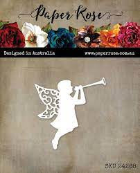 Paper Rose, Angel With Trumpet Die Cut