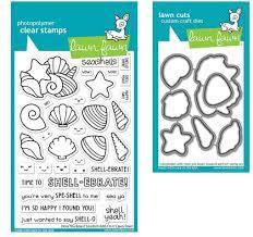 Lawn Fawn, How You Bean? Sea shell Add on Stamp & Die Set