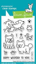 Load image into Gallery viewer, Lawn Fawn, Yappy Birthday Add On Stamp &amp; Die set
