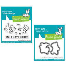 Lawn Fawn, Flappy Holiday Stamp & Die Set