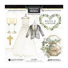 Scrapbook Customs, Wedding Bride & Groom