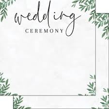 Scrapbook Customs, Wedding Ceremony