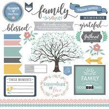 Scrapbook Customs, Family elements Sticker Sheet