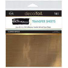 Deco Foil, Minc Transfer Sheets 6x6, Copper Ripples