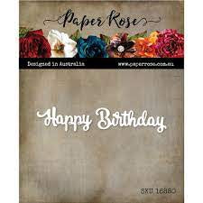 Paper Rose, Happy Birthday Small Die Cut
