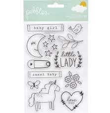American Crafts, Pebbles, Peek-a-boo you Stamp