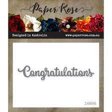 Paper Rose, Small Congratulations Die cut