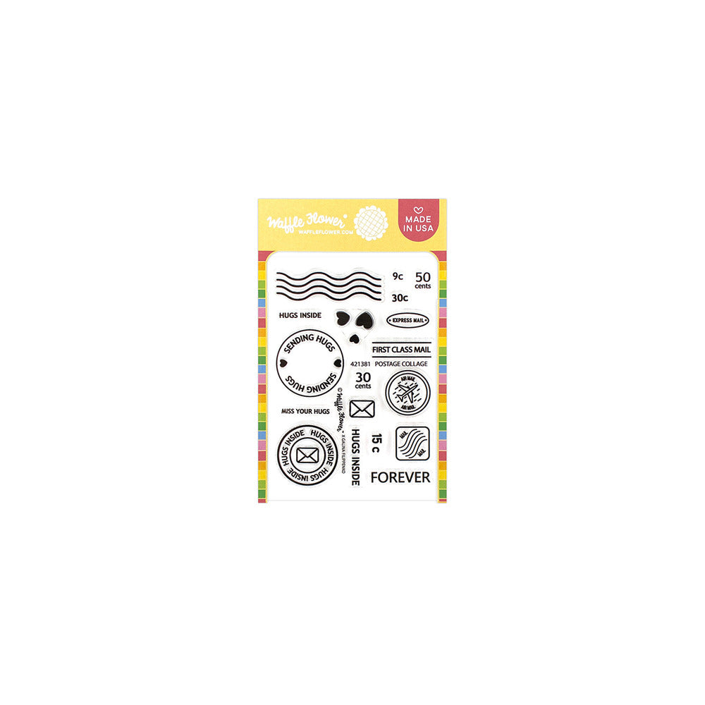 Waffle Flower, Postage Collage-Stamp Set
