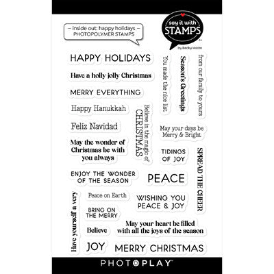 Photoplay, Inside Out: Happy Holidays Stamp