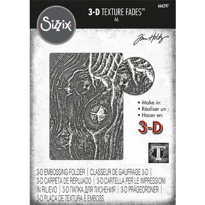 Sizzix,3D Embossing Folder, Woodgrain