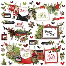 Simple Stories, Simple Vintage Christmas Lodge, Banner Stickers