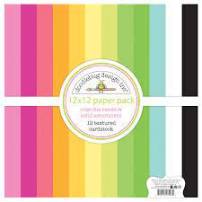 Doodlebug, Over the Rainbow Cardstock Pack
