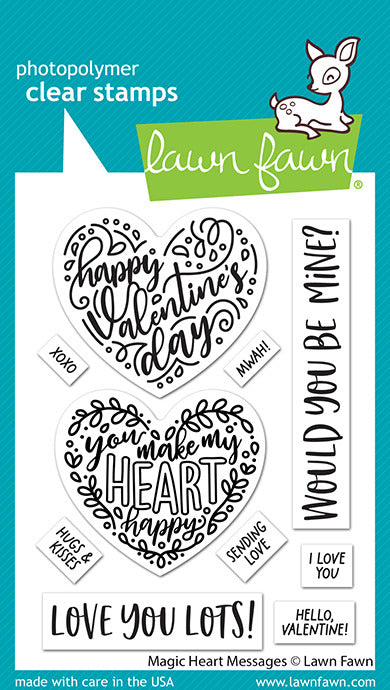 Lawn Fawn, Magic Heart Messages Stamp