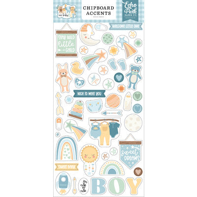 Echo Park Our Baby Boy Chipboard Accents