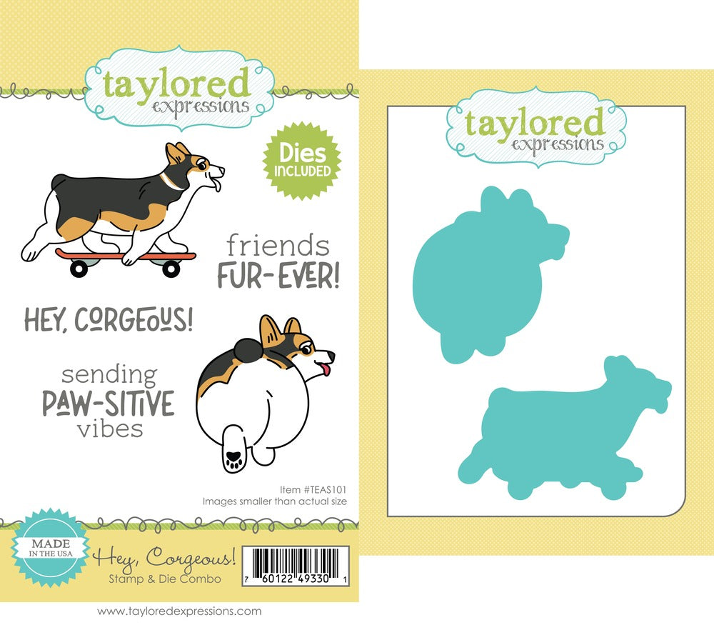 Taylored Expressions, Stamp & Die Set, Hey Corgeous!