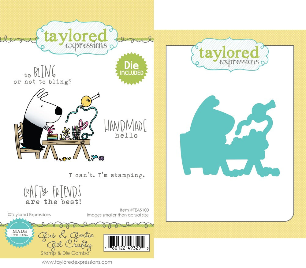 Taylored Expressions, Stamp & Die Set, Gus & Gertie Get Crafty