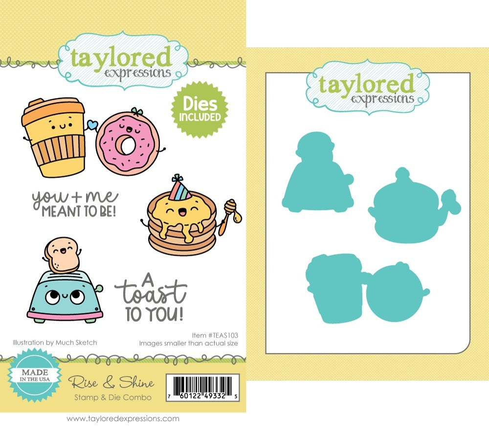 Taylored  Expressions, Stamp & Die Set, Rise & Shine