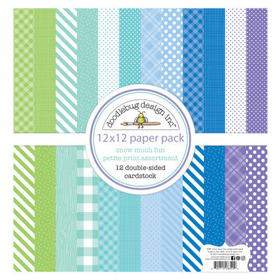 Doodlebug, Snow Much Fun, Paper Pack, Petite Prints