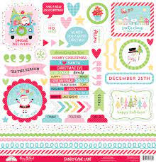 Doodlebug, Candy Cane Lane, This & That Sticker Sheet