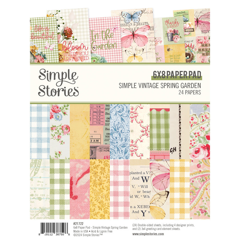 Simple Stories, Simple vintage Spring Garden 6x8 Paper pad