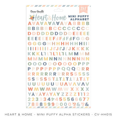 Cocoa Vanilla, Heart & Home Puffy Alphabet Stickers