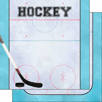 Scrapbook Customs, Hockey Watercolor Double Sided