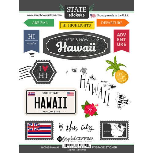 Scrapbook Customs, Hawaii  Stickers