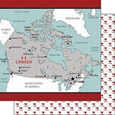 Scrapbook Customs, Canada Adventure Map Double Sided