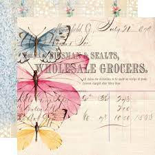 Simple Stories, Simple Vintage Spring Garden, 12 x 12 Patterned Paper, Spread your wings
