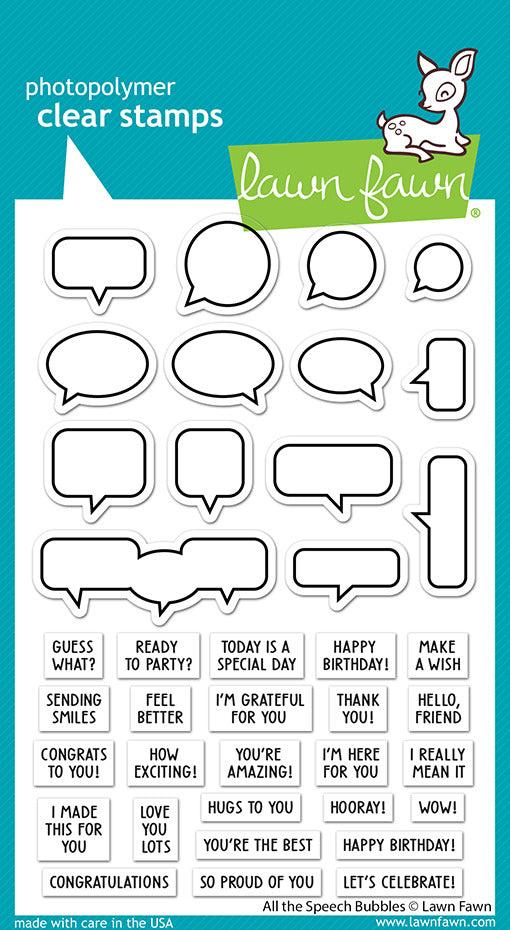 Lawn Fawn, All the Speech Bubbles Stamp q